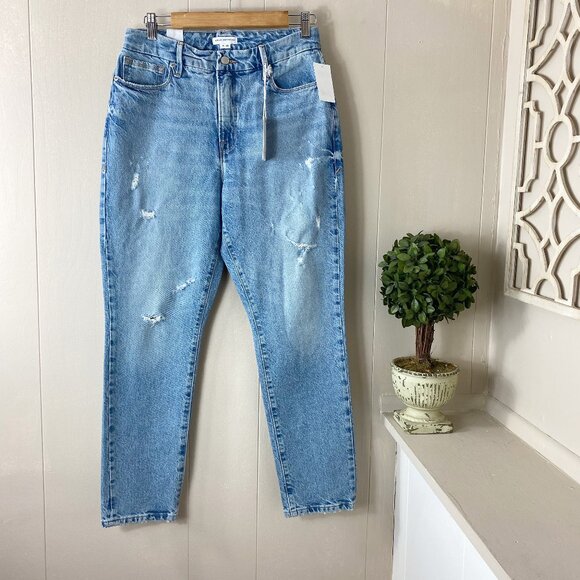 NWT Good American High Rise Straight Leg in Indigo Size 31 - Picture 6 of 6